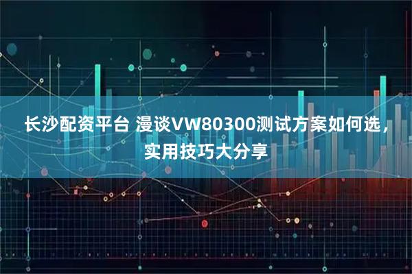 长沙配资平台 漫谈VW80300测试方案如何选，实用技巧大分享